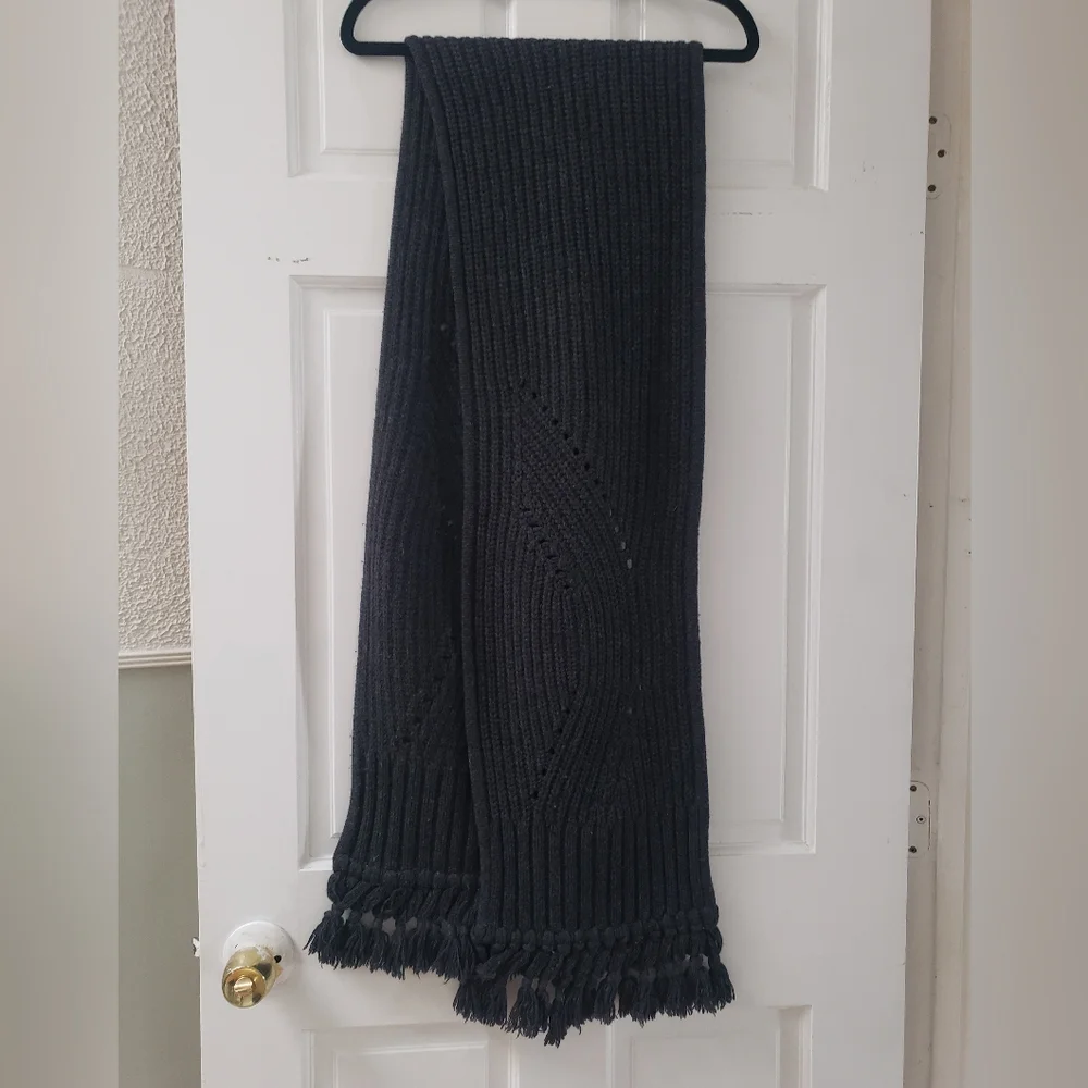 Vtg Rag & Bone Unisex Chunky Knit 100% Wool Scarf 74